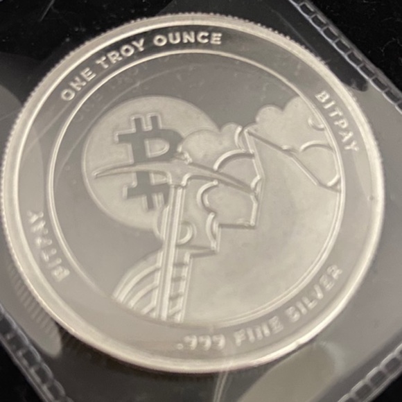 Bitcoin 1 oz Silver Round - Bitcoin Round (BitPay) - Picture 4 of 6